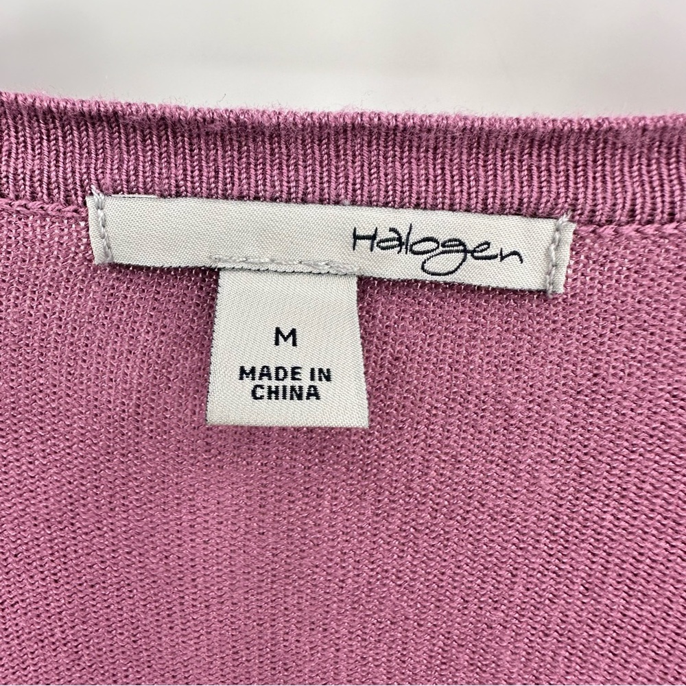 Halogen Cardigan Long Sleeve Pocket Button Closure Raspberry Size M - Picture 5 of 7